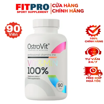 OstroVit Vit&Min 100% (90 viên) Viên uống bổ sung Vitamin & Khoáng chất | Nhập khẩu Ba Lan
