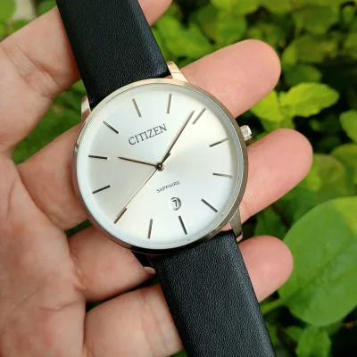 Citizen Men's Watch, Thin, High-End Model with Leather Strap
