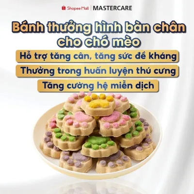 Bánh Thưởng Bàn Chân cho Chó Mèo 5g