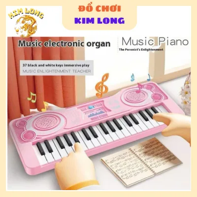 TẶNG PIN ĐỒ CHƠI NHẠC CỤ ĐÀN PIANO BÀN PHÍM ĐIỆN TỬ 37 PHÍM KỸ THUẬT SỐ DI ĐỘNG / ĐỒ CHƠI GIÁO DỤC CHO BÉ
