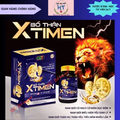 Thực phẩm chức năng-Viên uống bổ thận thảo dược XTIMEN hộp 30 viên cải thiện thận hư thận yếu, tiểu đêm nhiều lần