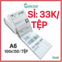 GIẤY IN NHIỆT DECAL A6 - 100x150mm - Tệp A6, In Bill , TMĐT, Cuộn A6, A7, Tem Trà Sữa, Có Lớp Keo Lột Dán