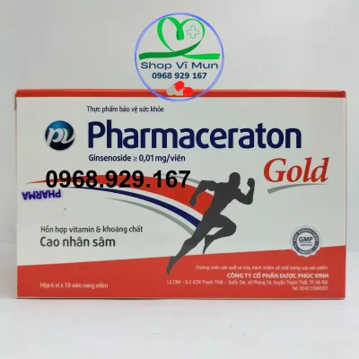 Pharmaceraton Gold PV hộp 60 viên - Bổ sung các vitamin và khoáng chất cho cơ thể, tăng cường sức khỏe, giảm mệt mỏi