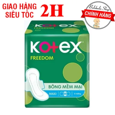 Lot of 8 Packs of Kotex Freedom/ Sunfree Comfort/ Sunfresh Sanitary Napkins with Wings (Pack of 8 Pieces)