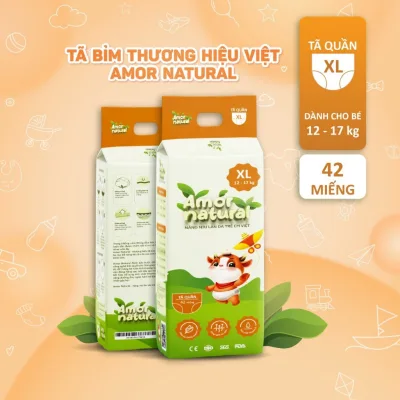Tã Bỉm Amor natura mềm mỏng thấm hút tốt/Tã bỉm thương hiệu Việt đủ size NB/S/M/L/XL/XXL/XXXL
