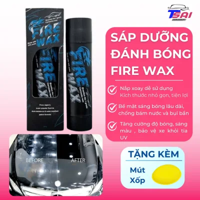 sáp đánh bóng Carnauba fire wax dưỡng bóng sơn xe chống bám nước bảo vệ bề mặt sơn hạn chế bám bụi