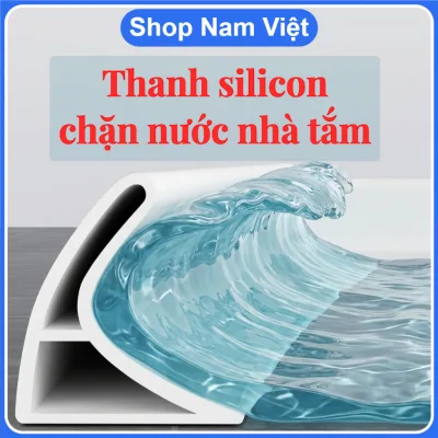 Thanh Dán Silicon Chặn Nước Tràn Cho Phòng Tắm, Nhà Vệ Sinh