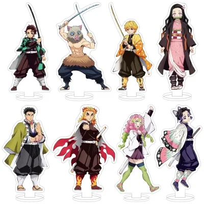 Standee Thanh Gươm Diệt Quỷ Kimetsu no Yaiba Mô hình Mica Tanjiro Nezuko Zenitsu Rengoku Inosuke trang trí bàn học