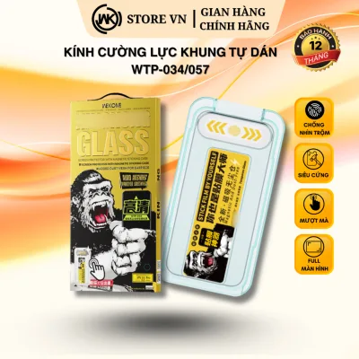 Kính Cường Lực KINGKONG Khung Tự Dán WK 034/057 | Trong suốt HD/Chống nhìn trộm Cho iPhone X–17 Pro Max