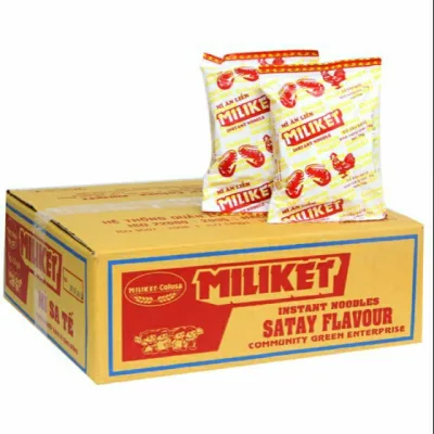Thùng 30 gói Mì Miliket giấy vàng vị sa tế 65g