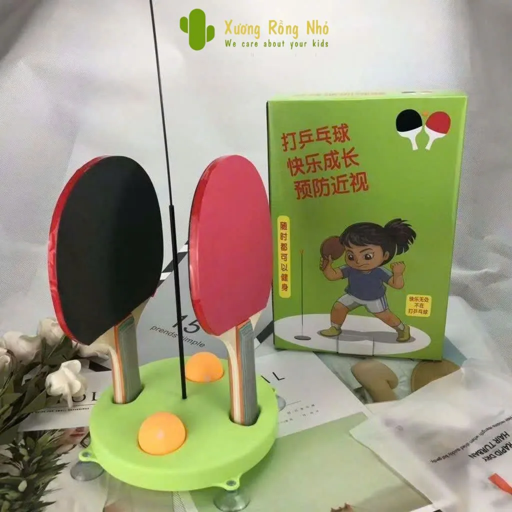 Bộ bóng bàn cho bé luyện phản xả, đồ chơi bóng bàn cho trẻ