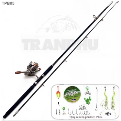 Bộ cần câu máy Shimano 2 khúc đặc máy câu cá LC7000 tải cá 10kg tặng kèm phụ kiện Đồ Câu Việt Bắc