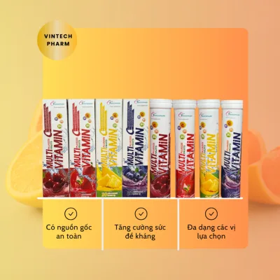 Viên Sủi MultiVitamin bổ sung vitamin và khoáng chất - Hộp 20 Viên