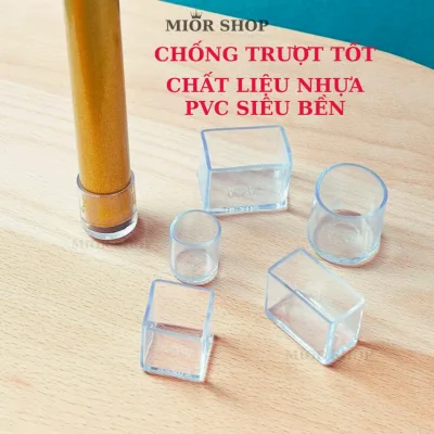 COMBO 4 CÁI Bọc chân ghế , bọc chân bàn bằng NHỰA PVC chống trầy sàn, giảm tiếng ồn, giảm trơn trượt
