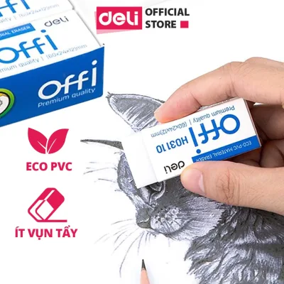 Gôm Tẩy Bút Chì Trắng/Pastel Phù Hợp Thi Trắng Nghiệm Tẩy Xoá Chì Phác Thảo Deli - Gôm Tẩy Giá Rẻ Si