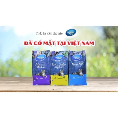 Thức Ăn Hạt Cho Mèo Snappy Tom - Hạt Rắc Cá Sấy Khô Bao 1.5kg - Thức Ăn Mèo