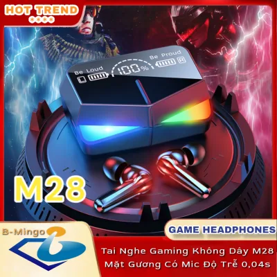™BMINGO™ Tai Nghe Không Dây M28 Tai Nghe Bluetooth TWS Tai Nghe Cảm Ứng Chơi Game Âm Thanh Nổi Có Micrô Độ Trễ 0,04s - Chính hãng