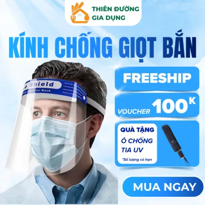Kính Chống Giọt Bắn Che Mặt Phòng Dịch Y Tế, Bảo Hộ Toàn Diện, Trong Suốt, Dễ Dàng Sử Dụng