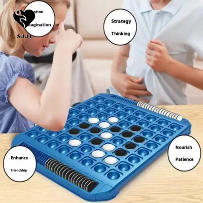 SJJL Kid Overturn Chess, Parent-Child Interactive Touch Flip Flip Black White Chess Board, Portable Tabletop Game Funny Reversi Strategy Board Game Kids Boys Girls