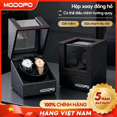MODOFO🏆🏆Hộp Đựng Đồng Hồ Cơ xoay tự động Tbox - Hộp 1 Xoay Bằng Da Hộp lắc đồng hồ cơ【Nâng Cấp】