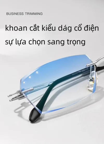 Mắt Kính Cận Thị Nam Giới Kính Chống Ánh Sáng Xanh Dành Cho điện thoại và máy tính, kính cận không viền , thời trang