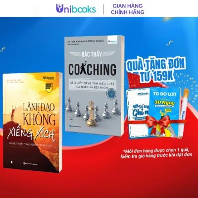 Sách Unibooks - Kỹ năng lãnh đạo - Combo Lãnh đạo không xiềng xích và Bậc thầy coaching