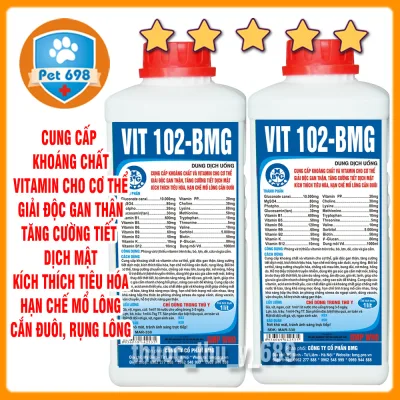 Hộp VIT 102-BMG 1000ml Bổ sung các vitamin khoáng chất dạng nước, dễ sử dụng cho gia súc, gia cầm sinh sản