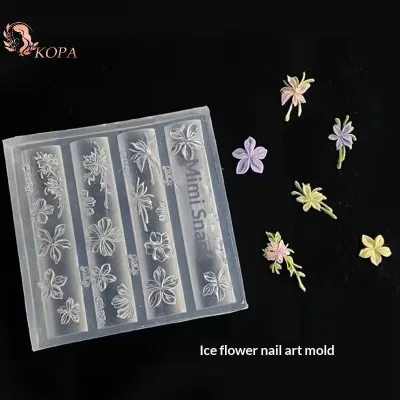 Tủ Lạnh Hoa Móng Tay Nghệ Thuật Khuôn Silicon Năm Chân Hoa Họa Tiết Móng Tay Nghệ Thuật Trang Trí Lập Thể Sơn Móng Tay Làm Đầy Khuôn Giảm Dụng Cụ Làm Móng Tay VN