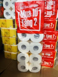 Lốc 10 Cuộn Giấy Vệ Sinh Cao Cấp BlessYou Lamour Tặng Thêm 2 Cuộn
