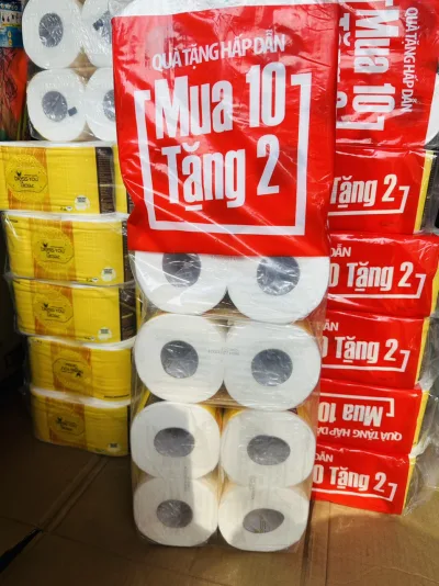 Lốc 10 Cuộn Giấy Vệ Sinh Cao Cấp BlessYou Lamour Tặng Thêm 2 Cuộn