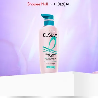 Dầu xả nhẹ bồng mái tóc 72H Elseve HA Pure cho da đầu dầu hoặc Moist cho da đầu khô 375ML