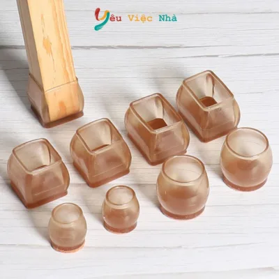 Bọc Chân Bàn Ghế Silicon Chống Va Đập, Trầy Xước, Đệm Chân Bàn Ghế Đế Nỉ Chống Trơn Trượt