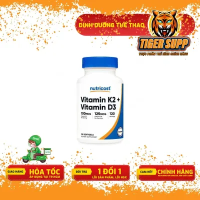 Nutricost Vitamin K2 100Mcg + D3 125Mcg (120 Tablets) – Supports Reducing Osteoarthritis