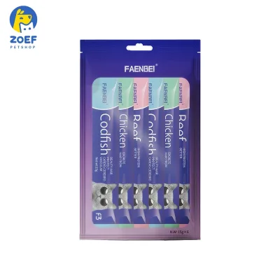 ZOEF Đồ ăn nhẹ cho thú cưng tiếng Anh Dải mèo Thức ăn ướt Đồ ăn nhẹ cho mèo Đồ ăn nhẹ 15g Túi Dải mèo HHMPS0161