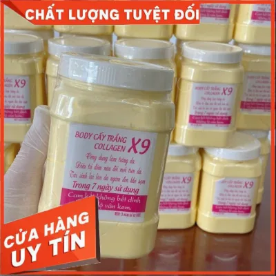 Hộp 1kg Kem Body Cấy Trắng Collagen X9 Trắng Bật Tone , Ko Lộ Vân, Ko Bết Rít , Dụng Cụ Chăm Sóc Cơ Thể Ko Thể Thiếu