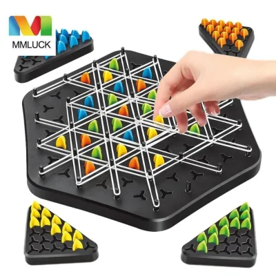 Mmluck Trò chơi máy tính để bàn cờ tam giác, Dây cao su Tư duy logic Chuỗi hình học Cờ vua, Giáo dục Tương tác giữa cha mẹ và con cái Cải thiện trí thông minh Đồ chơi xếp hình tam giác gia đình