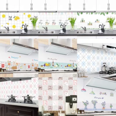 Decal giấy dán bếp tráng nhôm nhiều mẫu 02 khổ 60cm