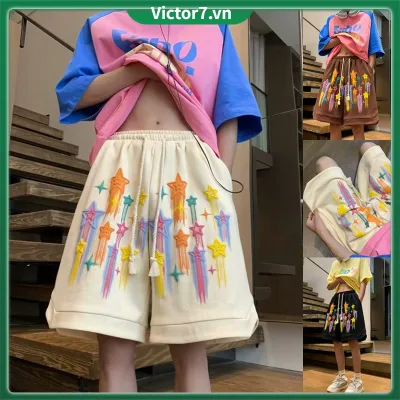 Quần Short Dáng Rộng In Họa Tiết Đơn Giản Hợp Thời Trang Cho Nam quần đùi thể thao nam quần baggy nam quần đùi thể thao quần unisex quần âu nam Quần Short Dáng Rộng Phong Cách Hip Hop Mỹ Thời Trang Mùa Hè Cho Nam