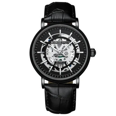 Crbandage binb05 men's watch exhorbitant luxury leather strap business waterproof fashion strong design luxury watch