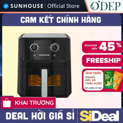 NỒI CHIÊN KHÔNG DẦU 6.5L SUNHOUSE SHD4030 - Hàng chính hãng bảo hành 12 tháng - SIDEAL SIL
