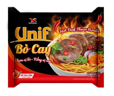 mì unif hương vi bò cay thùng 30 gói súp đậm đà thơm ngon có vị cay nòng sợi mì day ngon bổ dưỡng