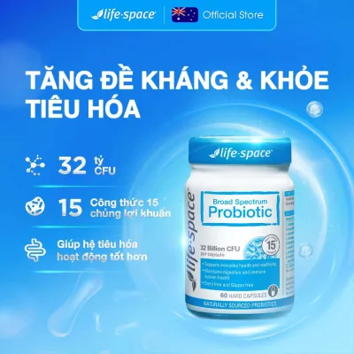 Men vi sinh Life-Space Adult Broad Spectrum Probiotic Chứa prebiotic hỗ trợ sức khỏe đường ruột tăng cường miễn dịch