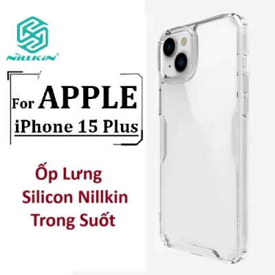Ốp Lưng Nillkin Silicon Chống Sốc, Trong Suốt Cho iPhone 15, iPhone 15 Plus - TFL Shop - Phụ Kiện Điện Thoại