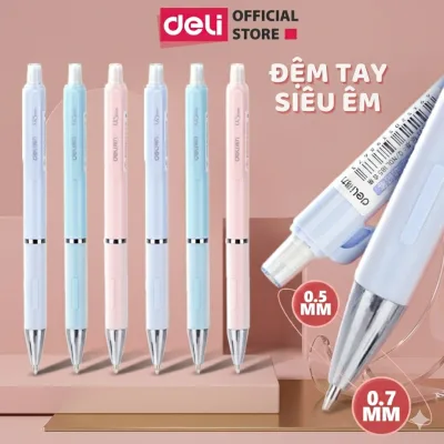 Bút Chì Kim Pastel Deli Ngòi 0.5-0.7mm Đệm Tay Siêu Êm Cao Cấp Kèm Đầu Tẩy Cải Tiến Cho Học Sinh Dân Văn Phòng