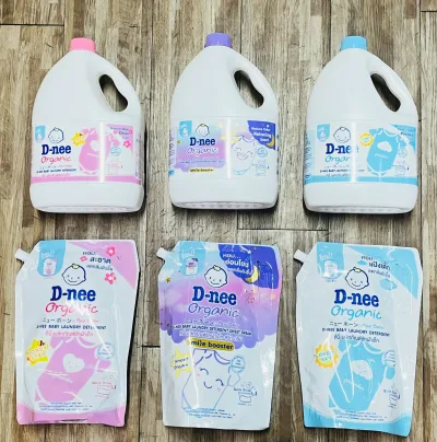 Dnee Organic Thai Baby Laundry Detergent - Mildly Fragrant Newborn Laundry Detergent 3L/ 1.3L