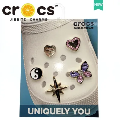 Phụ Kiện Kim Loại Hình Hoa Cài Khóa Giày cross jibbitz Thời Trang Chất Lượng Cao chamr dép crocs