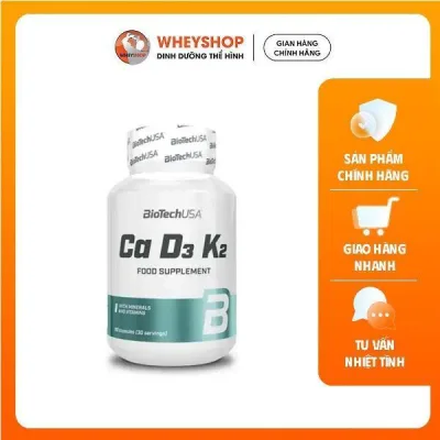 Biotech | Vitamin D3 K2 (90 Tablets) | Pills to Support Bone and Joint Health | Aff