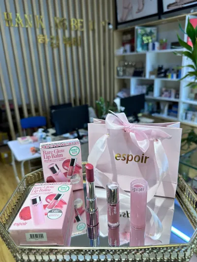 Espoir Bare Glow Lip Balm Set 3g with Free Espoir Couture Lip Tint Glaze Mini 2g
