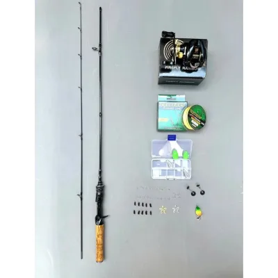 Ul Fishing Rod Combo 1Ly Solid Carbon Horizontal Reel Fr200 with Accessories