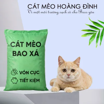Cát cho mèo đi vệ sinh bao xá thành phần từ đất sét, có hỏa tốc